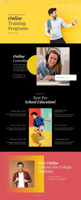Free CSS Layout For Good Online Education