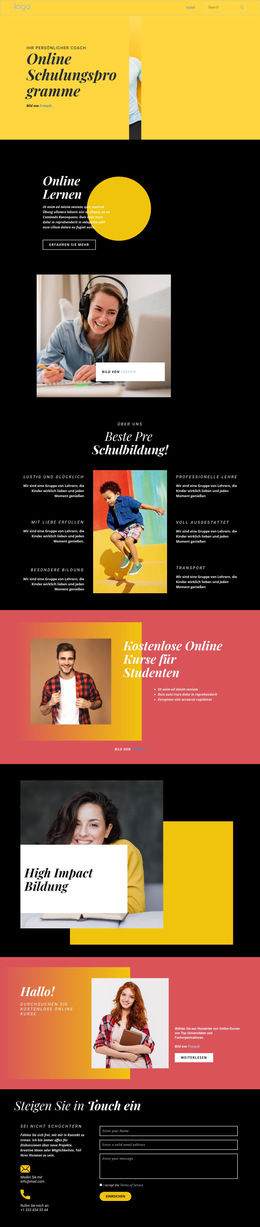 Gute Online-Ausbildung – Fertiges Website-Design