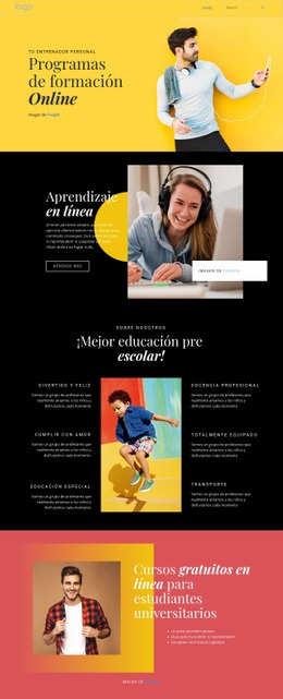 Buena Educación En Línea - Plantillas De Diseño De Sitios Web