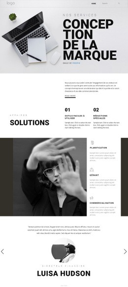 Faire Du Branding Pour Les Entreprises - Modèle D'Une Page