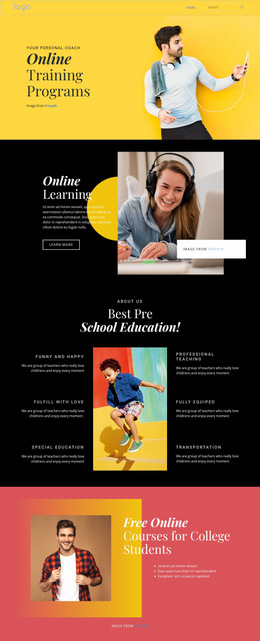 Good Online Education - Web Page Design