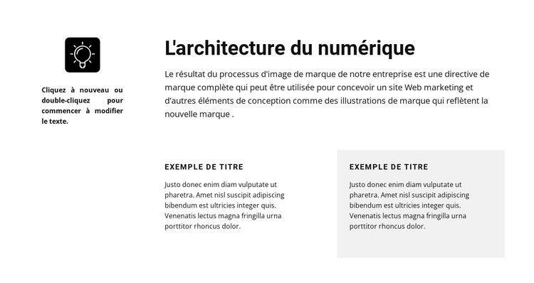 Beaucoup de blocs de texte Créateur de site Web HTML