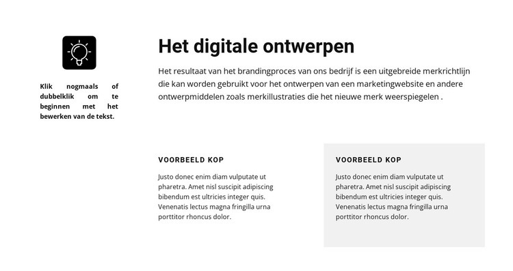 Veel tekstblokken Html Website Builder