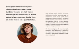 Designer De Site Para Texto E Foto Redonda