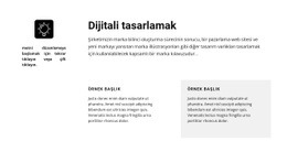 Çok Sayıda Metin Bloğu - Çok Amaçlı Web Sitesi Modeli