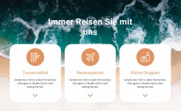 Suche Nach Einzigartigen Reisen – Responsiver Website-Builder