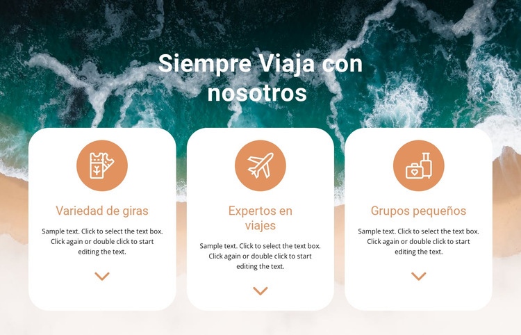 Busca viajes únicos Plantilla HTML5