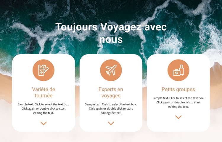 Rechercher des voyages uniques Modèle CSS