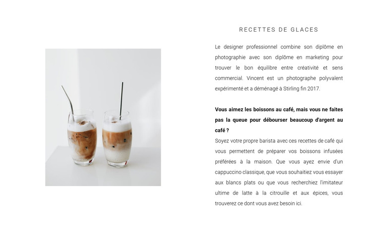 Deux cafés froids Modèle HTML