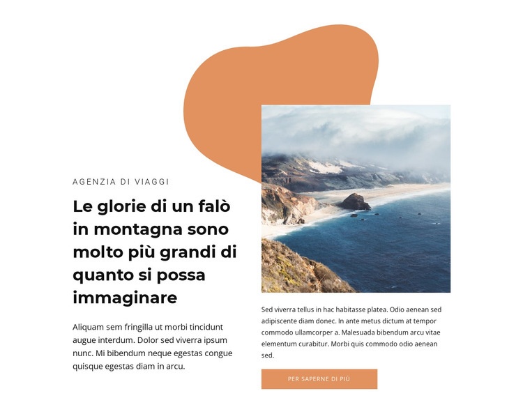 Spiagge deserte Mockup del sito web