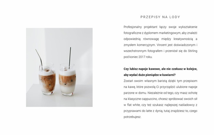 Dwie zimne kawy Kreator witryn internetowych HTML