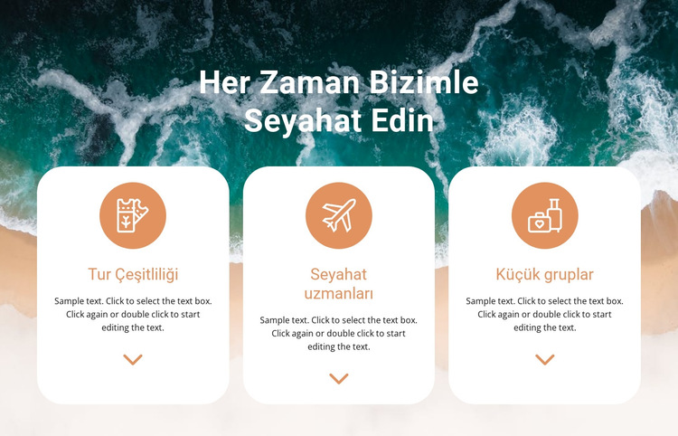 Benzersiz yolculuklar arayın Web Sitesi Şablonu