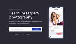 Website Design For Learn Instagram Photography