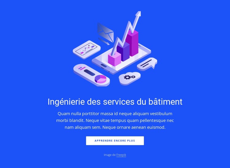 Texte et bouton d'illustration Conception de site Web