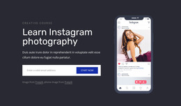 Learn Instagram Photography - HTML Website Designer