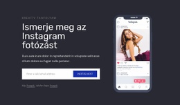 Weboldal Tervezés A Következőhöz: Tanulj Instagram Fotózást