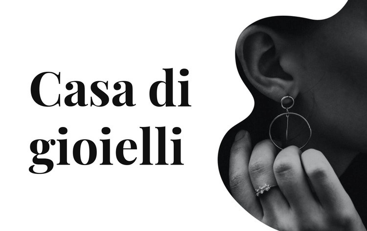 Gioielli d'argento Mockup del sito web