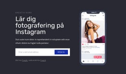 Webbplatsdesign För Lär Dig Instagramfotografering