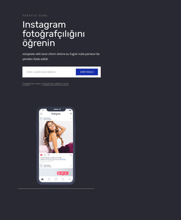 Instagram Fotoğrafçılığı Öğrenin - Premium Öğeler Şablonu