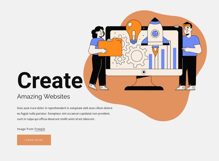 Create your page Homepage Design