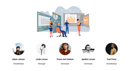 Multifunctioneel Websiteontwerp Voor Illustratie En Team