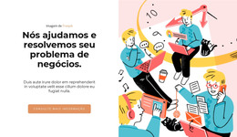 Ilustração Brilhante - Layout Do Site HTML