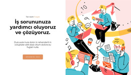 Parlak Illüstrasyon - HTML Web Sitesi Düzeni