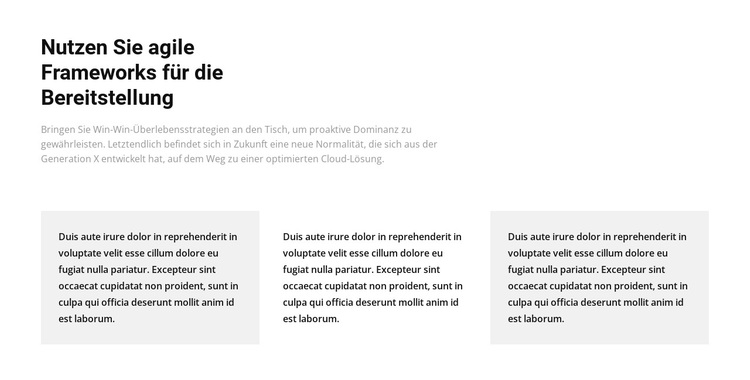 Drei Spalten mit Text WordPress-Theme