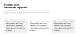 Three columns with text - Html Code Example by Nicepage