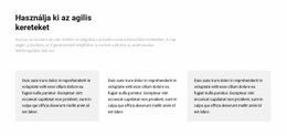 Három Oszlop Szöveggel Weboldal Tervezés