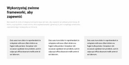 Trzy Kolumny Z Tekstem Projekt Strony Internetowej