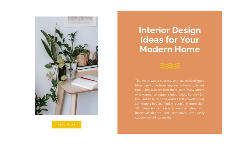 Shelves in the interior HTML Template