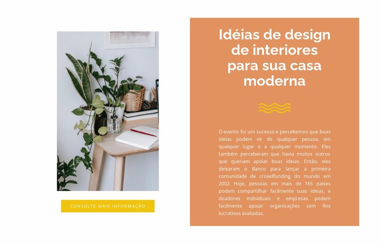 Prateleiras no interior Design do site