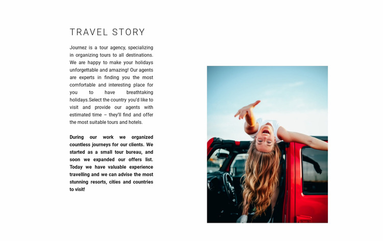 Travel organization Website Mockup