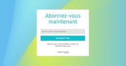 Formulaire D'Abonnement Sur Fond Dégradé Conception De Sites Web