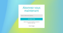 Formulaire D'Abonnement Sur Fond Dégradé - Afficher La Fonctionnalité De Commerce Électronique