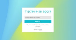 Formulário De Inscrição Em Fundo Gradiente - Modelos De Sites Responsivos