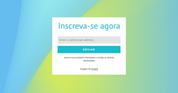 Formulário De Inscrição Em Fundo Gradiente - Tema WordPress Profissional