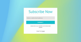 Subscribe Form On Gradient Background - Professional Website Builder