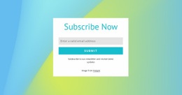 Subscribe Form On Gradient Background