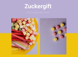Homepage-Abschnitte Für Zuckergift