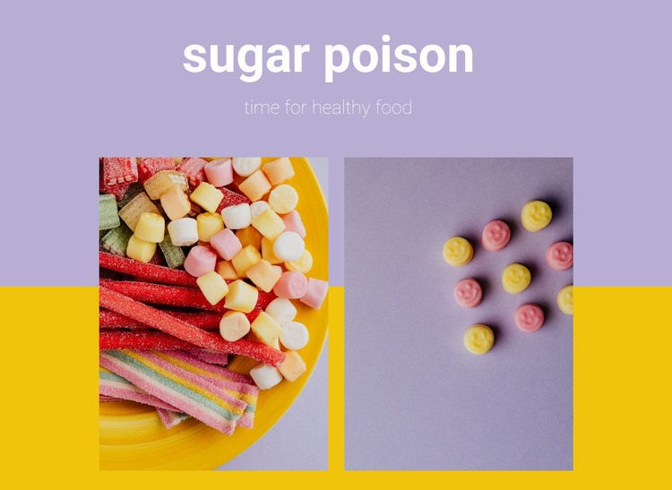 sugar poison Elementor Template Alternative