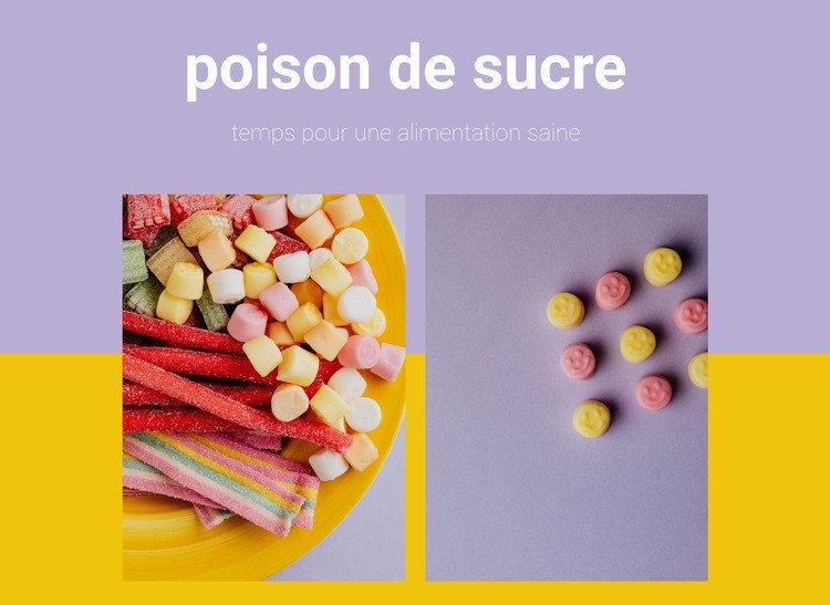 poison de sucre Maquette de site Web