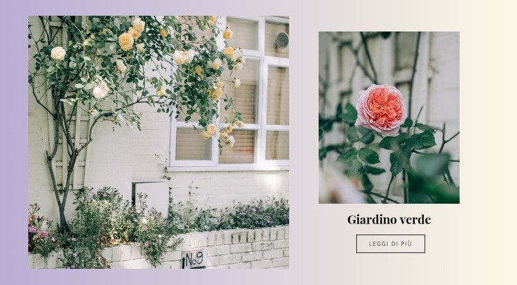 Giardino verde Mockup del sito web