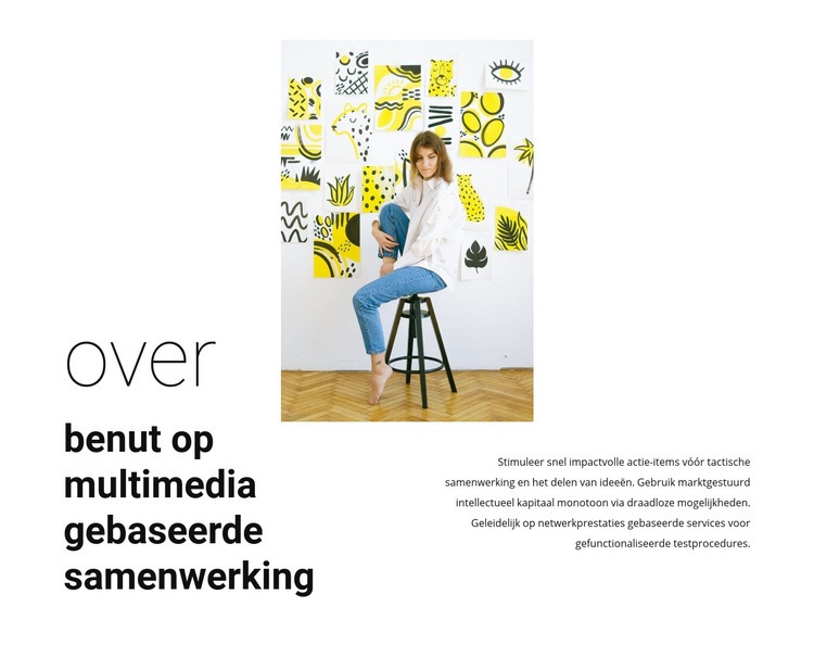 Over modegalerij Website ontwerp