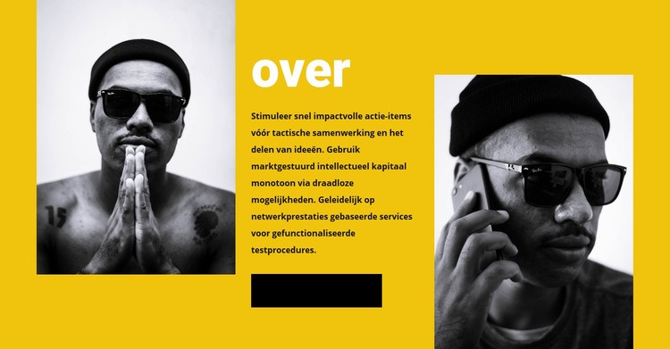 Over het modeteam Website sjabloon