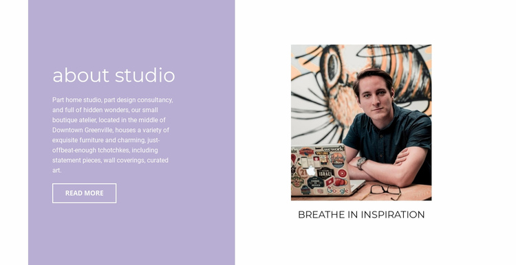 About inspiration  Squarespace Template Alternative