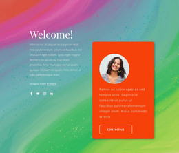 Welcome To My Blog - HTML Landing Page