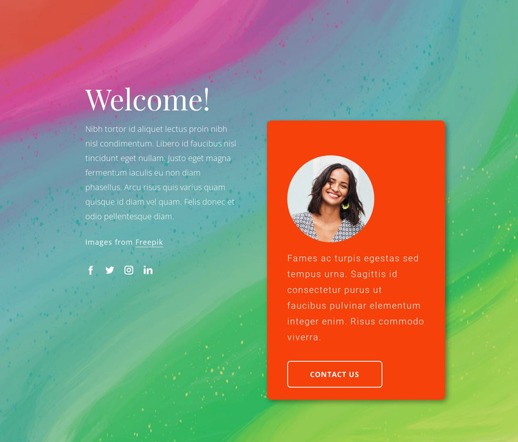 Welcome to my blog HTML Template