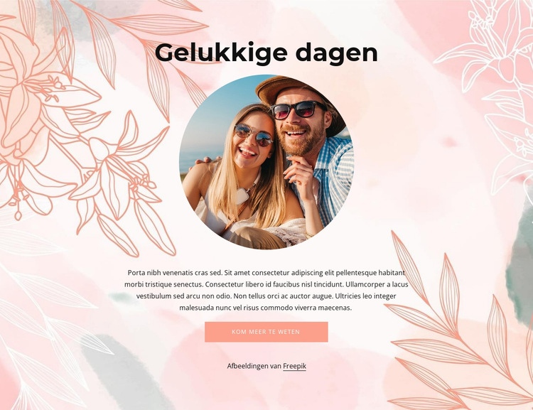 Gelukkige dagen Html Website Builder